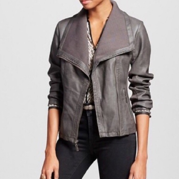 Mossimo Supply Co. Jackets & Blazers - Target Gray Leather Jacket